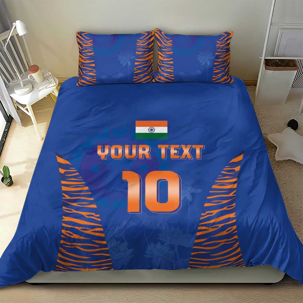 Custom Indian Bengal Tiger Cricket Bedding Set