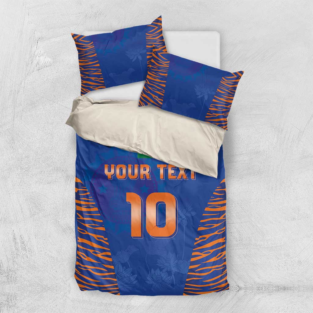 Custom Indian Bengal Tiger Cricket Bedding Set
