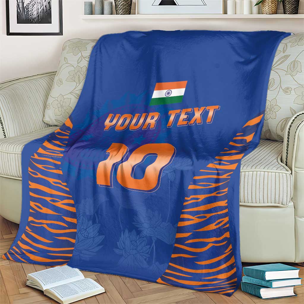 Custom Indian Bengal Tiger Cricket Blanket