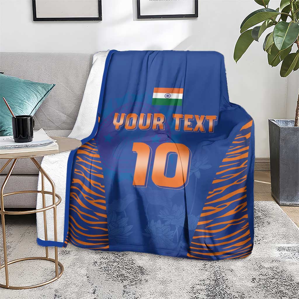Custom Indian Bengal Tiger Cricket Blanket