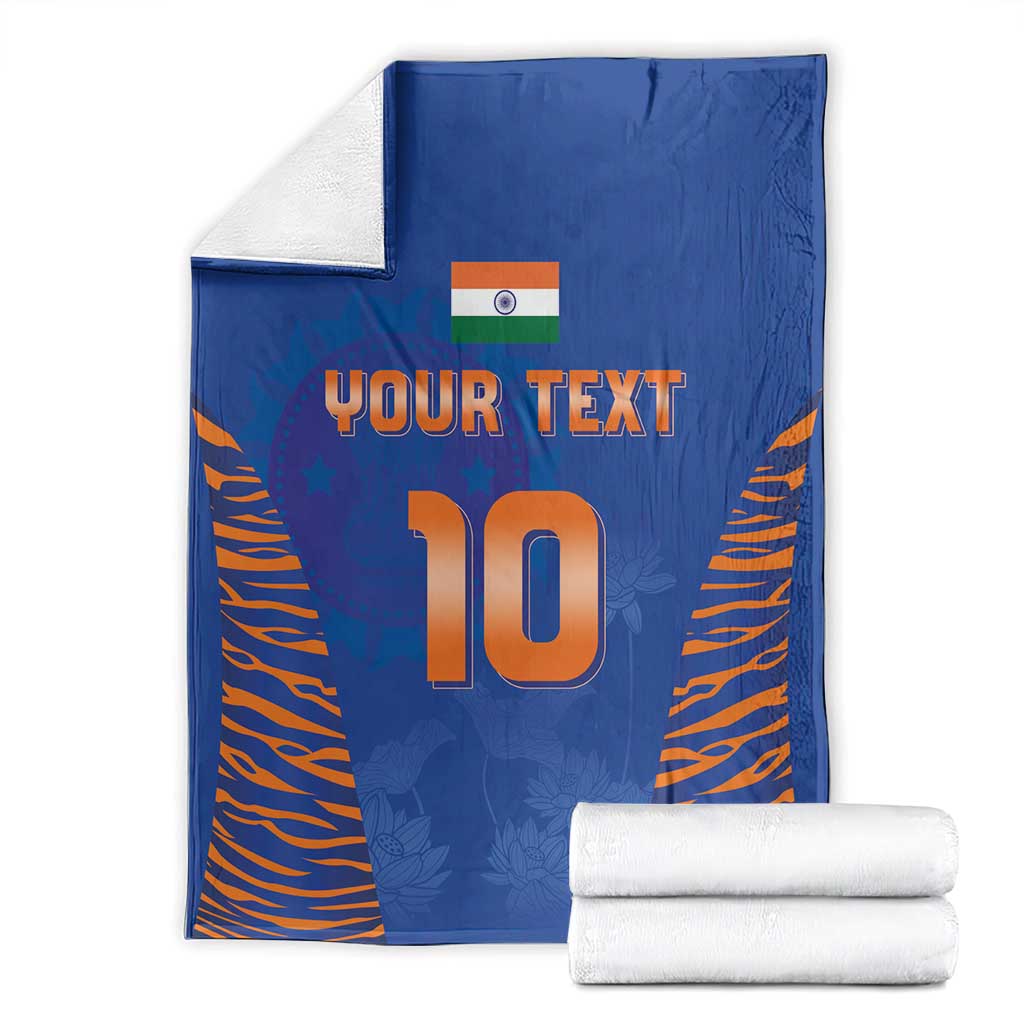 Custom Indian Bengal Tiger Cricket Blanket