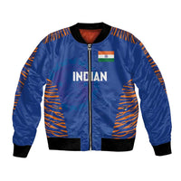 Custom Indian Bengal Tiger Cricket Bomber Jacket