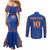 Custom Indian Bengal Tiger Cricket Couples Matching Mermaid Dress and Long Sleeve Button Shirt