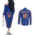 Custom Indian Bengal Tiger Cricket Couples Matching Off The Shoulder Long Sleeve Dress and Long Sleeve Button Shirt