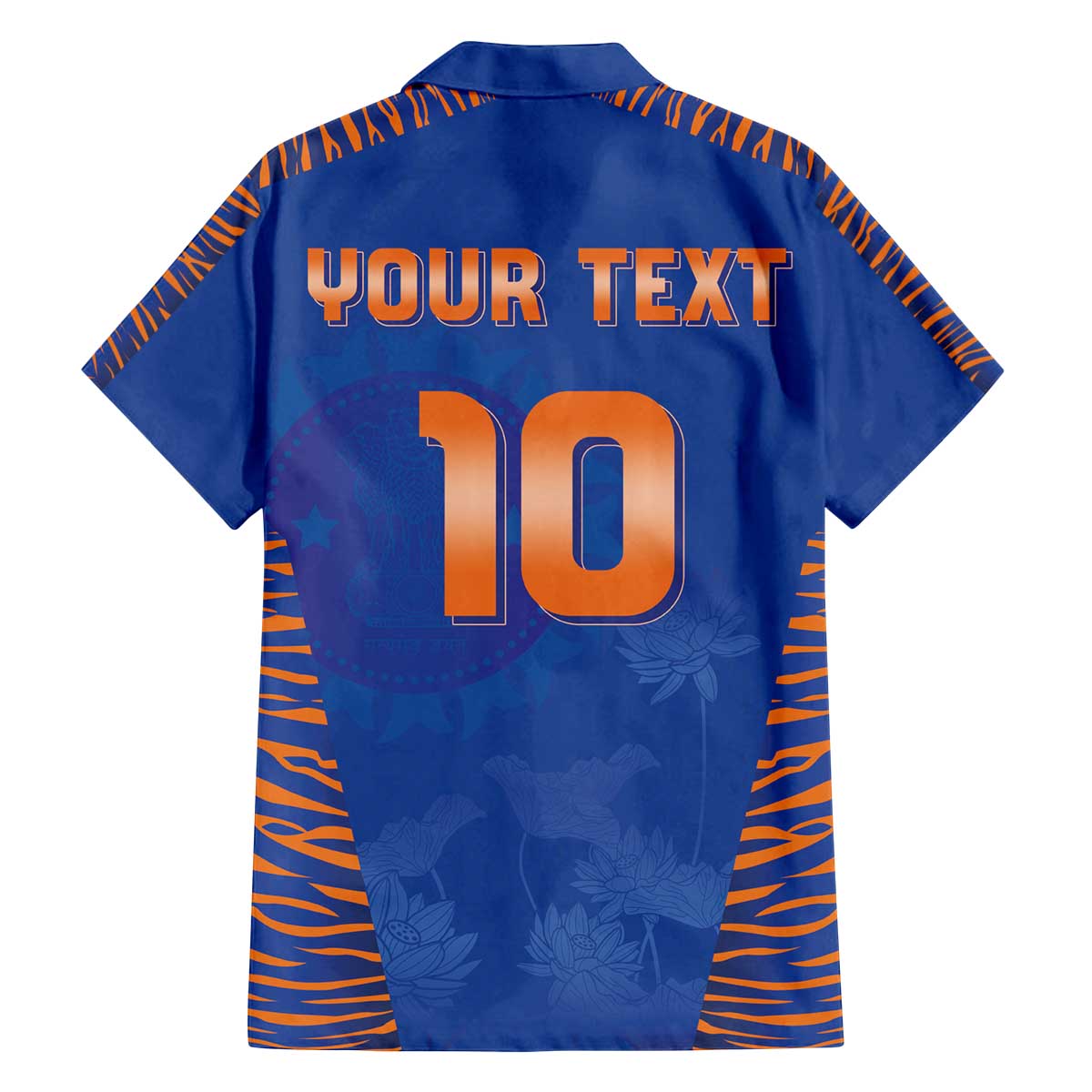 Custom Indian Bengal Tiger Cricket Family Matching Off The Shoulder Long Sleeve Dress and Hawaiian Shirt