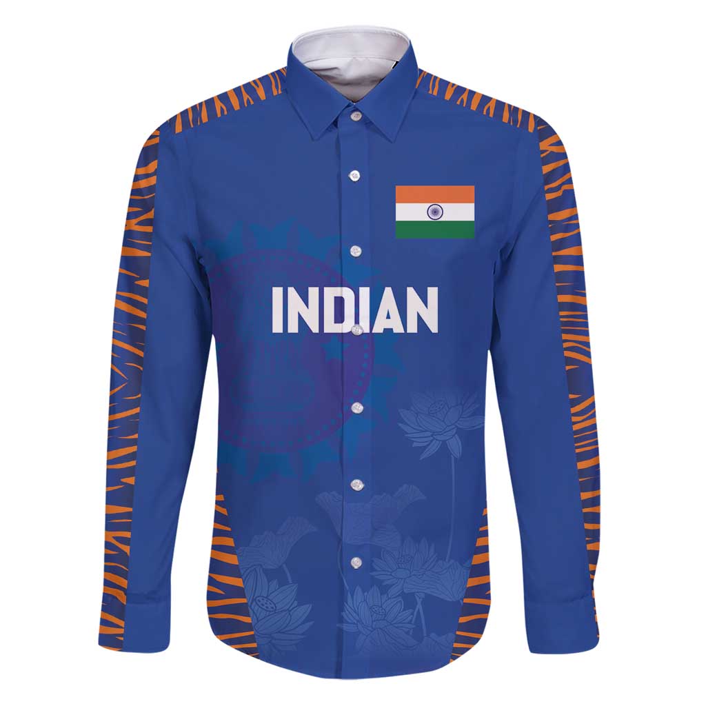 Custom Indian Bengal Tiger Cricket Family Matching Puletasi and Hawaiian Shirt