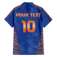 Custom Indian Bengal Tiger Cricket Family Matching Short Sleeve Bodycon Dress and Hawaiian Shirt