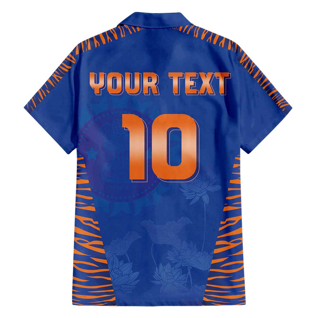 Custom Indian Bengal Tiger Cricket Family Matching Summer Maxi Dress and Hawaiian Shirt