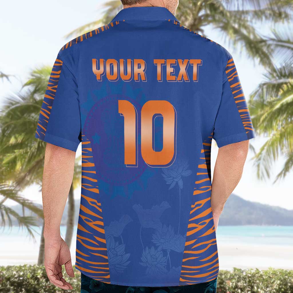 Custom Indian Bengal Tiger Cricket Hawaiian Shirt