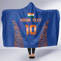 Custom Indian Bengal Tiger Cricket Hooded Blanket