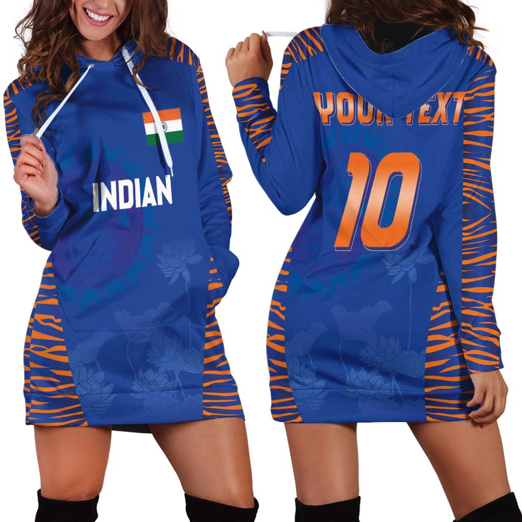 Custom Indian Bengal Tiger Cricket Hoodie Dress