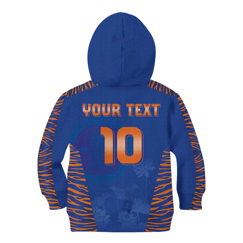 Custom Indian Bengal Tiger Cricket Kid Hoodie