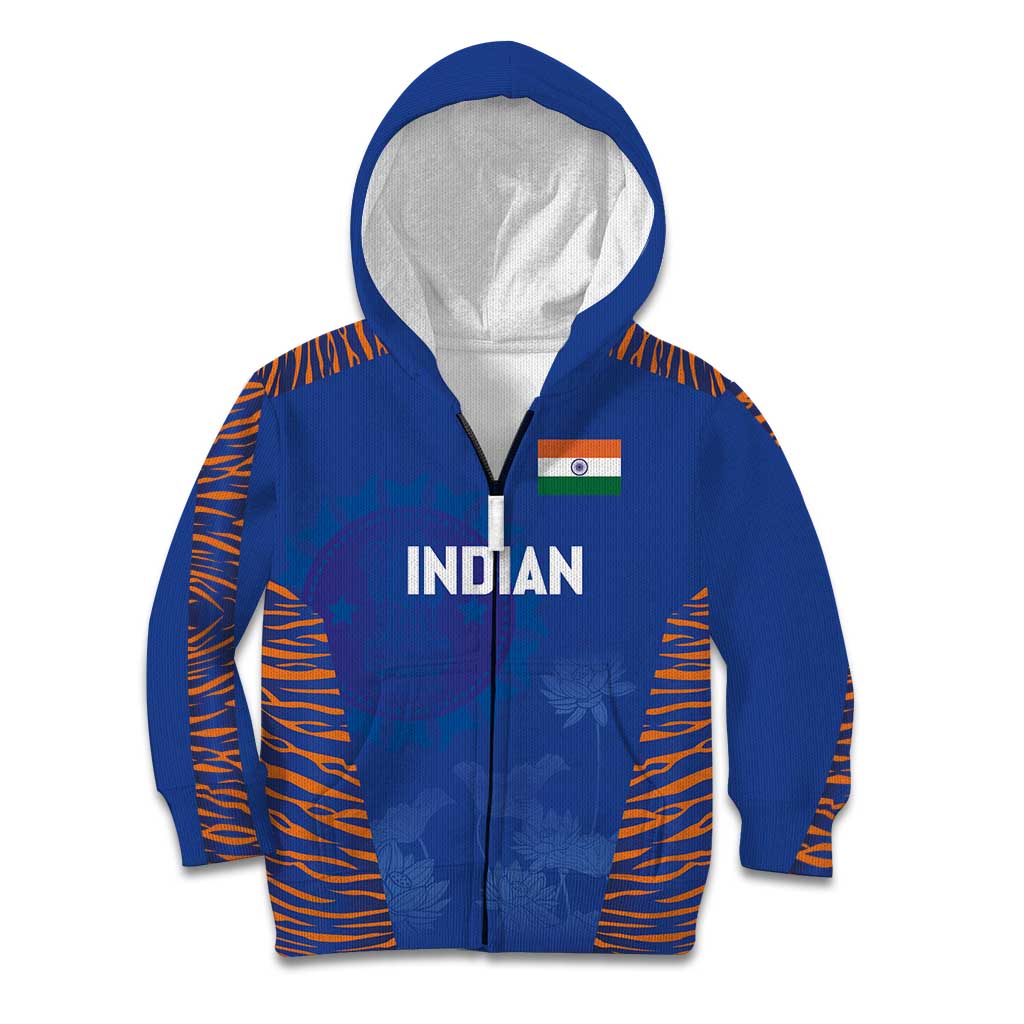Custom Indian Bengal Tiger Cricket Kid Hoodie