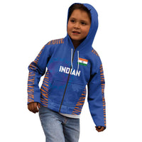 Custom Indian Bengal Tiger Cricket Kid Hoodie
