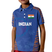 Custom Indian Bengal Tiger Cricket Kid Polo Shirt