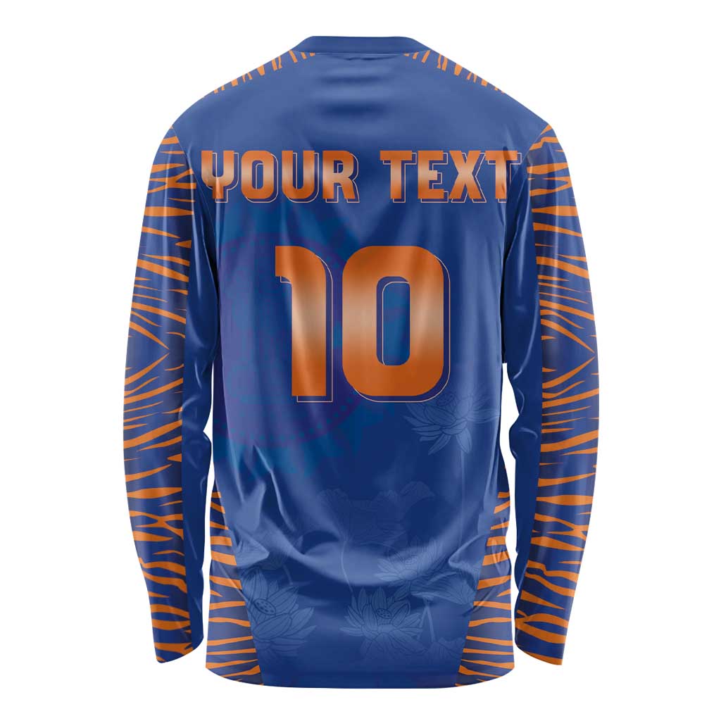 Custom Indian Bengal Tiger Cricket Long Sleeve Shirt