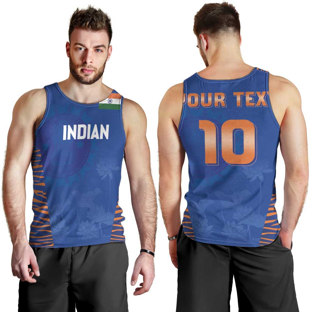Custom Indian Bengal Tiger Cricket Men Tank Top