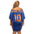 Custom Indian Bengal Tiger Cricket Off Shoulder Short Dress