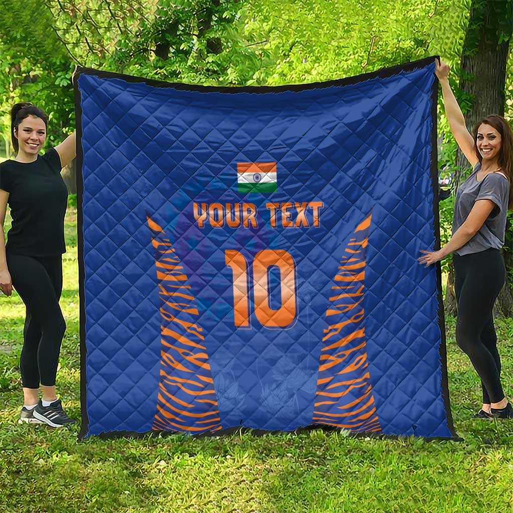 Custom Indian Bengal Tiger Cricket Quilt