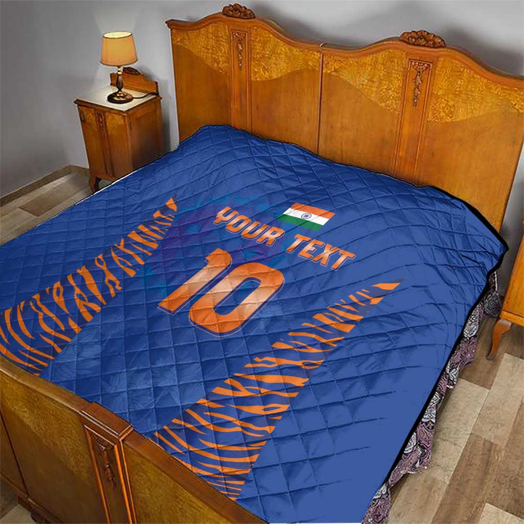 Custom Indian Bengal Tiger Cricket Quilt