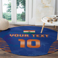 Custom Indian Bengal Tiger Cricket Round Carpet
