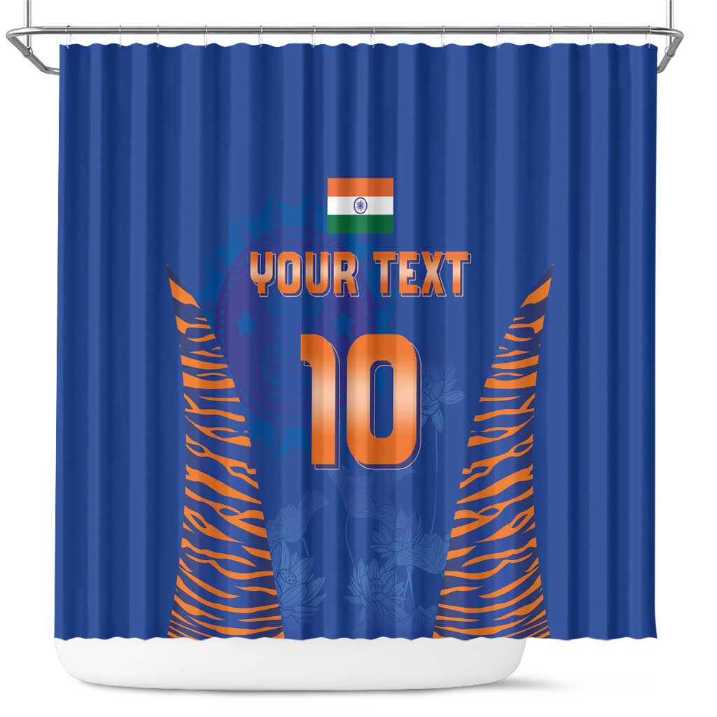 Custom Indian Bengal Tiger Cricket Shower Curtain