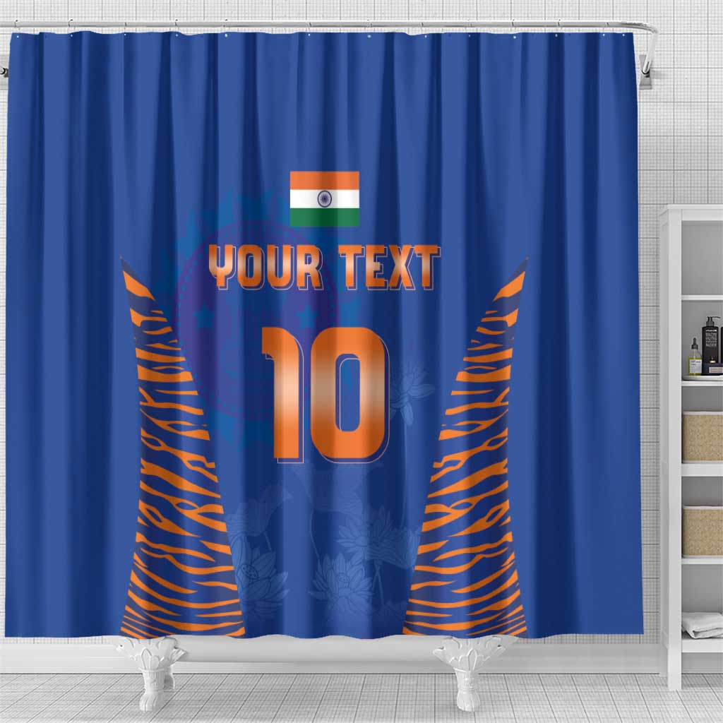 Custom Indian Bengal Tiger Cricket Shower Curtain