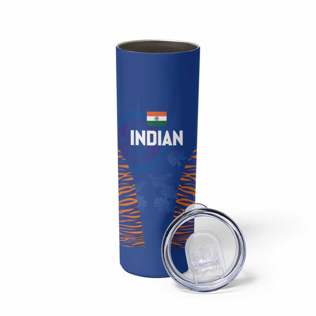 Custom Indian Bengal Tiger Cricket Skinny Tumbler