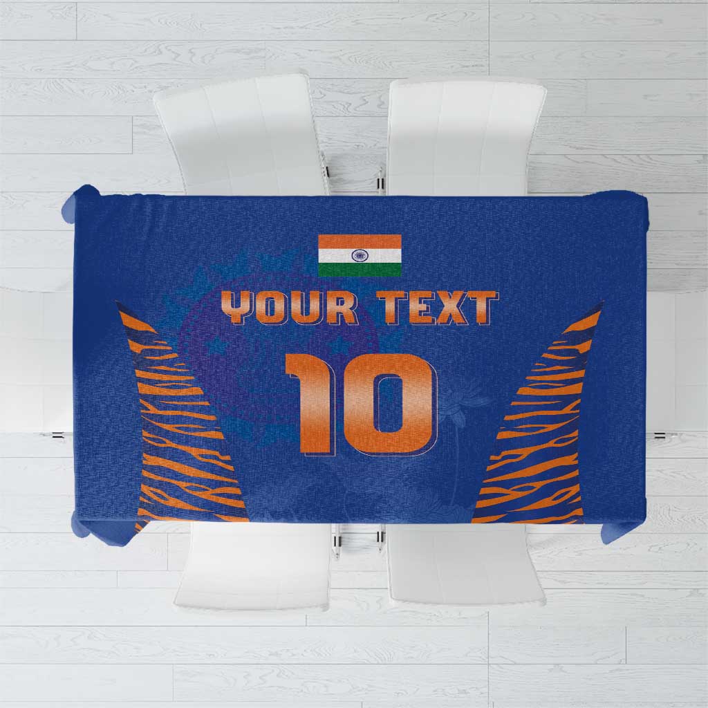 Custom Indian Bengal Tiger Cricket Tablecloth