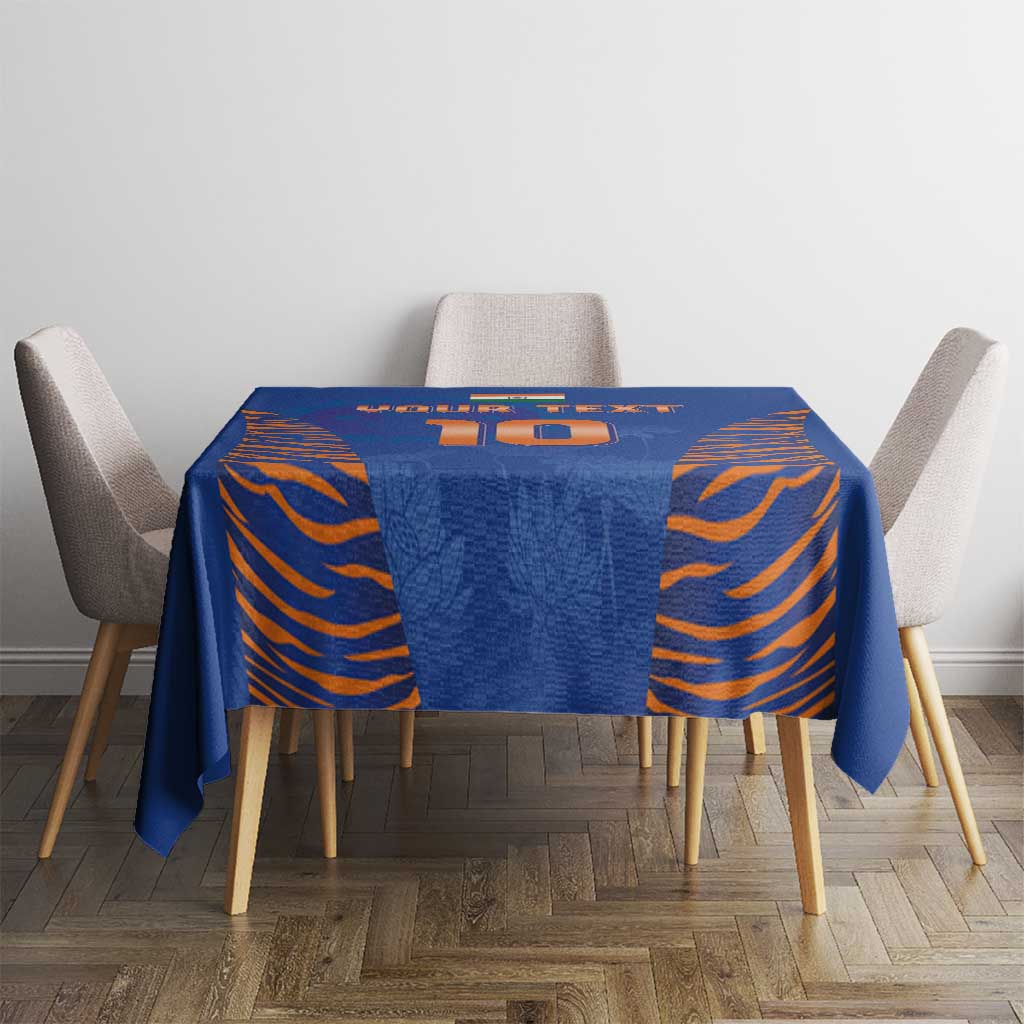 Custom Indian Bengal Tiger Cricket Tablecloth