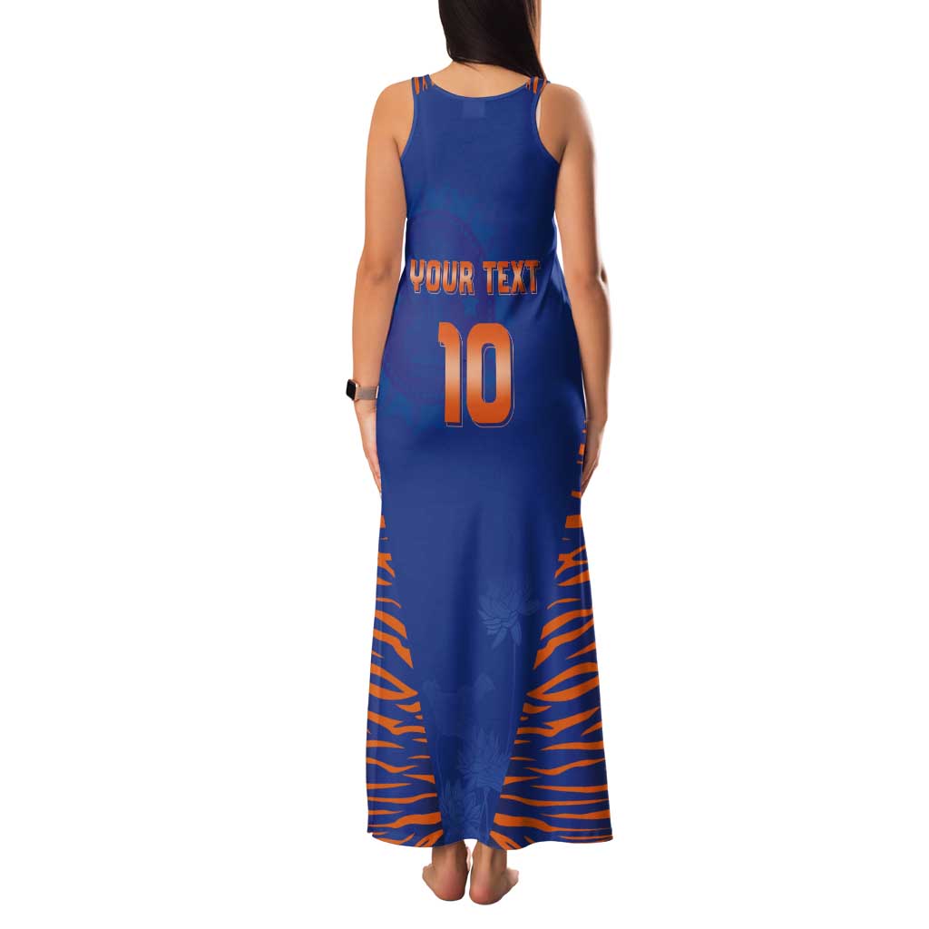 Custom Indian Bengal Tiger Cricket Tank Maxi Dress