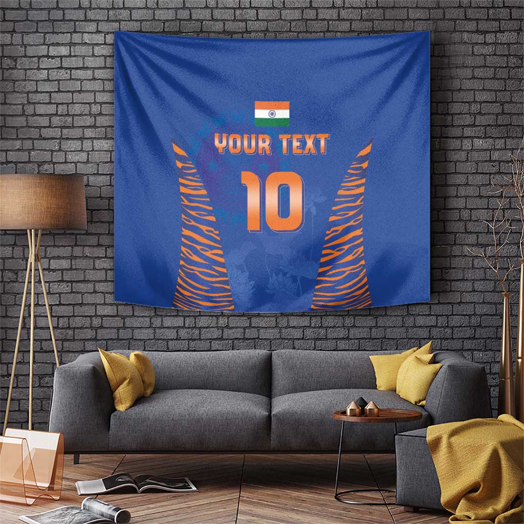 Custom Indian Bengal Tiger Cricket Tapestry