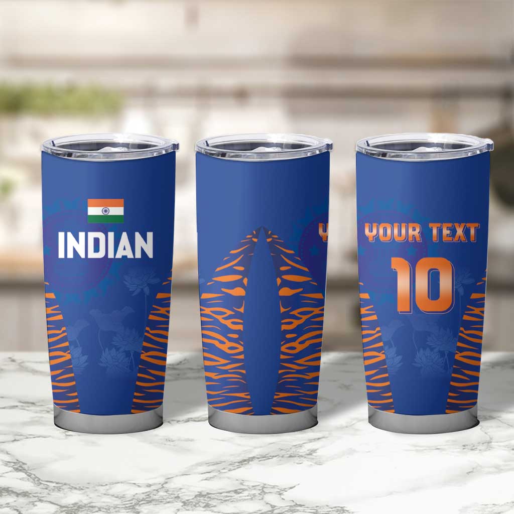 Custom Indian Bengal Tiger Cricket Tumbler Cup
