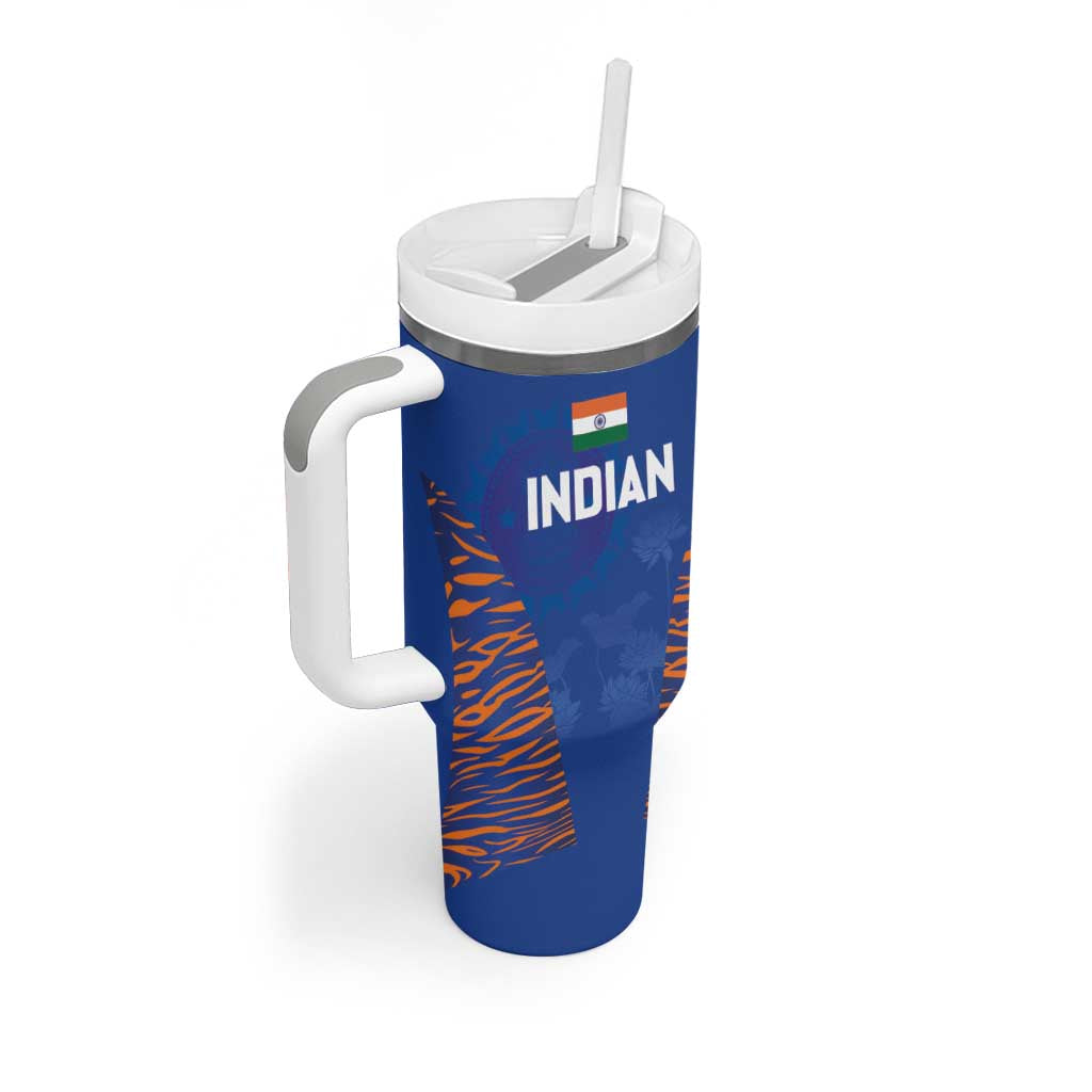 Custom Indian Bengal Tiger Cricket Tumbler With Handle