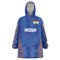 Custom Indian Bengal Tiger Cricket Wearable Blanket Hoodie