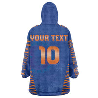 Custom Indian Bengal Tiger Cricket Wearable Blanket Hoodie