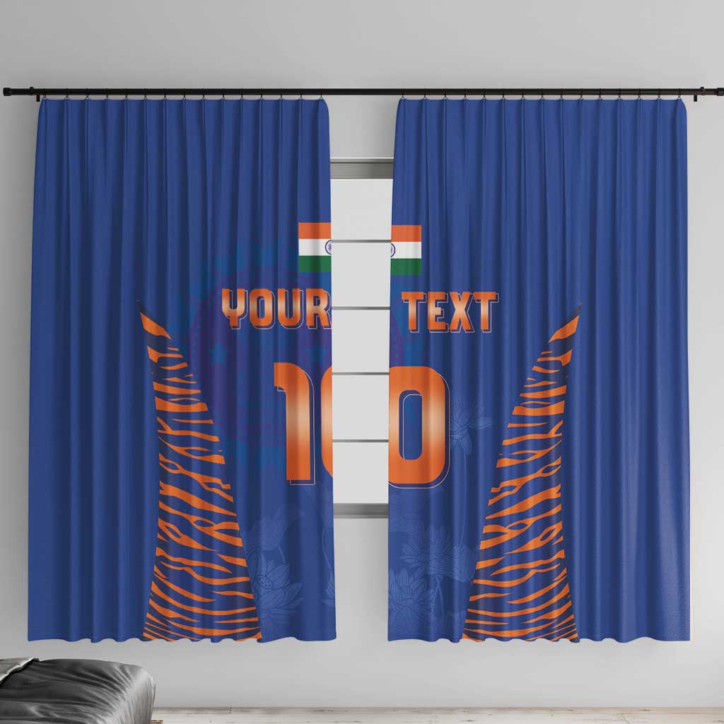 Custom Indian Bengal Tiger Cricket Window Curtain