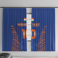 Custom Indian Bengal Tiger Cricket Window Curtain