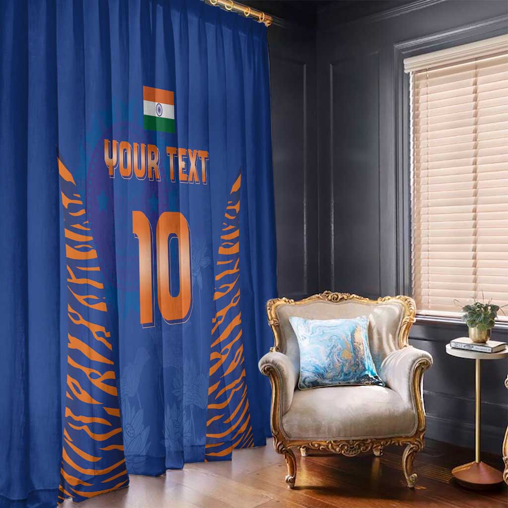 Custom Indian Bengal Tiger Cricket Window Curtain