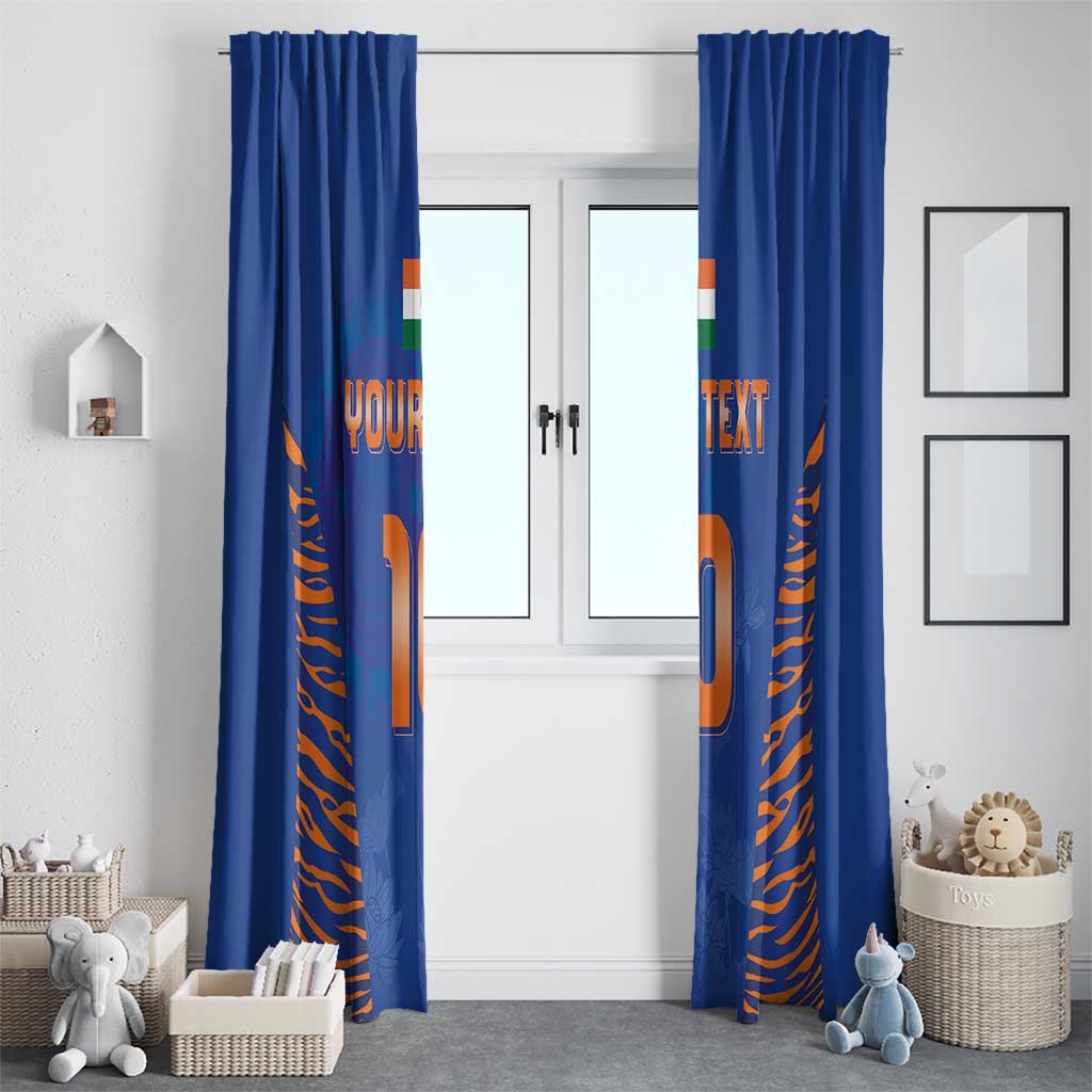 Custom Indian Bengal Tiger Cricket Window Curtain