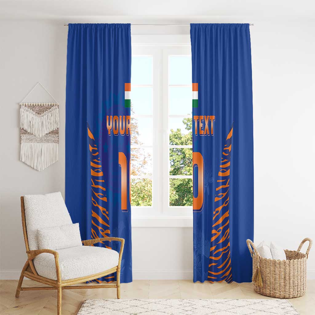 Custom Indian Bengal Tiger Cricket Window Curtain