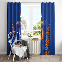 Custom Indian Bengal Tiger Cricket Window Curtain