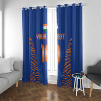 Custom Indian Bengal Tiger Cricket Window Curtain