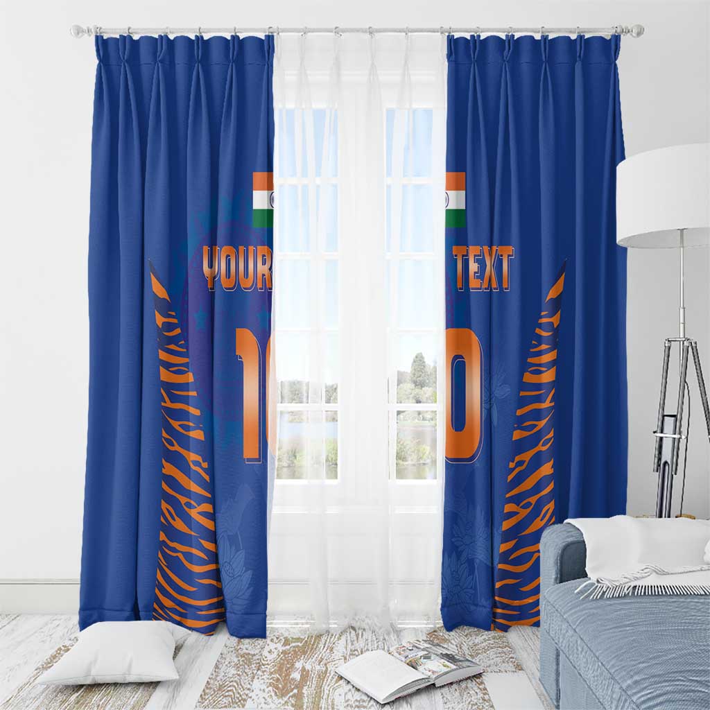 Custom Indian Bengal Tiger Cricket Window Curtain