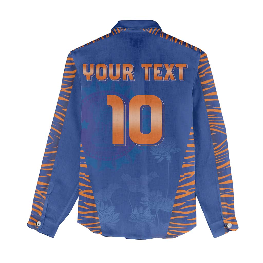 Custom Indian Bengal Tiger Cricket Women Casual Shirt