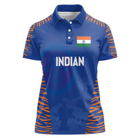 Custom Indian Bengal Tiger Cricket Women Polo Shirt
