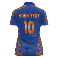 Custom Indian Bengal Tiger Cricket Women Polo Shirt