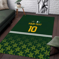 Custom Pakistan Men in Green Cricket-The Super Stars Area Rug