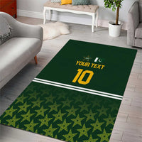 Custom Pakistan Men in Green Cricket-The Super Stars Area Rug