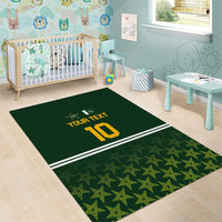 Custom Pakistan Men in Green Cricket-The Super Stars Area Rug
